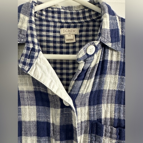 J Crew Womens Shirt Dress
Gingham Short Sleeve 100% Cotton
G4163 Blue White XXS - Picture 3 of 3